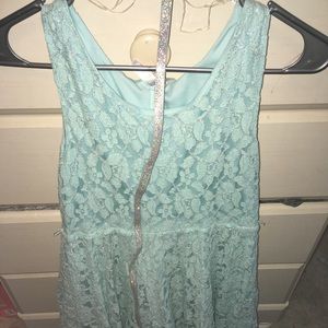 A blue dress